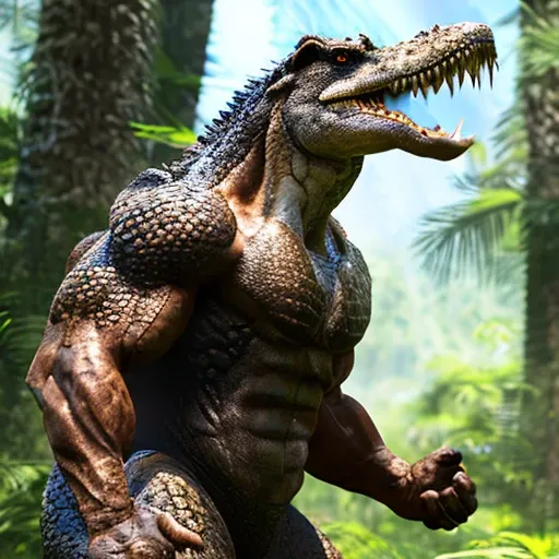 fkingscifi_v2 professional stock photo hyperrealistic very muscular superheavyweight ifbb pro bodybuilder, highly detailed alligator head, very realistic alligator head, flexing muscles in a forest, very thick neck, very huge muscles, very large muscles, very huge biceps, very huge traps, very huge quads, very thick arms, very thick legs, very thick torso, very oiled, very sweaty, very veiny, highly detailed, highly detailed alligator scales, textured scales, very glossy scales, highly detailed anatomy, highly detailed body, highly detailed muscles, intricate, aesthetics, dslr, vivid, studio lighting, studio quality, 8k, (wide shot), (full body), very ripped abs, very detailed abs, furious expression,sexy,hot,award winning, stunning