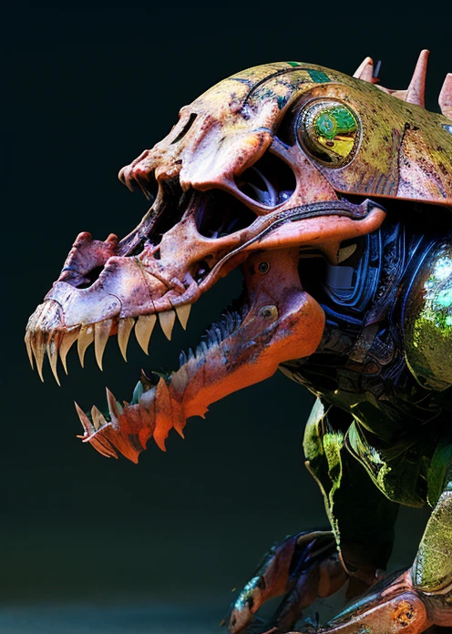 fking_scifi_v2 hyper realistic, Best quality, High Details,
good anatomy, solo, t rex masked, cyberpunk, high tech, half cyborg , damaged, green body, spaceship armor,
were creature,mutant,4 arms,
Anti-Aliasing, FXAA, De-Noise, Post-Production, SFX, insanely detailed & intricate, hypermaximalist, elegant, ornate, hyper realistic, super detailed, noir coloration, serene, 16k resolution