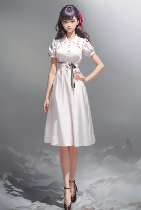 SakuraMatou, long hair, hair ribbon<lora:СакÑÑа ÐаÑой Fate(SakuraMatou,long hair,hair ribbon,Purple eyes, big breasts (Ñм 6 одежд):1.2> SakuraHeavensFeel, long hair, hair ribbon, white dress, puffy short sleeves, black ribbon, (((masterpiece))), (((best quality))), (((illustration))), (((finely detail))), ((extremely detailed cg unity 8k wallpaper, highres)), (beautiful detailed face and eyes and hair:1.1), (an extremely delicate and beautiful girl:1.2), ultra-detailed, ultra high res, high quality, 4K, extreamly delicate and beautiful, full_body, standing, in full growth, hourglass waist