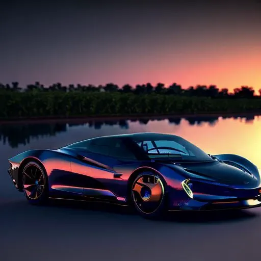 (3d render:1.5), (masterpiece:1.2, best quality), (real picture, intricate details), raytracing, detailed face, extremely detailed CG unity 8k wallpaper, photorealistic, futuristic city in background, dark purple palette, ((midnight, night)), reflection, supra car in foreground, low light, landscape, (low camera angle shot:1.2), wide shot, raining, night sky, isolated, speedtail, sport car, <lora:speedtailSD15_epoch1:1>