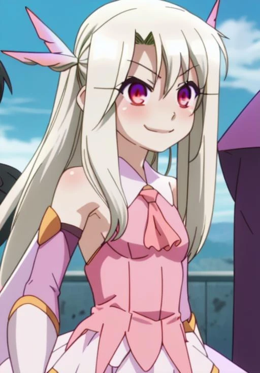 <lora:fate_kaleid_liner_prisma_illya:0.8>, Illyasviel_Magical, smirk,
