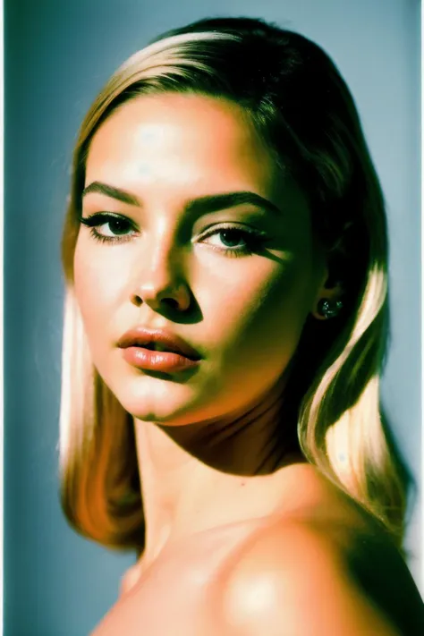 photoshoot of mdc, (blonde hair), detailed skin texture, (blush:0.2), (goosebumps:0.3), (light blue dress), subsurface scattering, Photorealistic, Hyperrealistic, Hyperdetailed, analog style, hip cocked, demure, detailed skin, matte skin, soft lighting, subsurface scattering, realistic, heavy shadow, masterpiece, best quality, ultra realistic, 8k, golden ratio, Intricate, High Detail, film photography, soft focus,<lyco:MadelynCline-RealVision-V1.0:1.0>