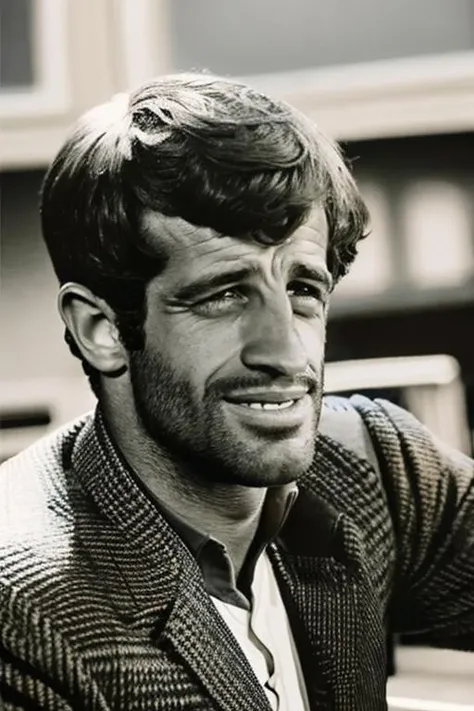 portrait of , jean paul belmondo <lora:jean_paul_belmondo-06:1>