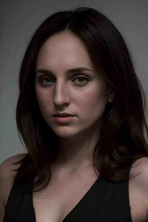 picture in color of a woman, alisler-4500, wearing a black dress, modelshoot style, analog style, masterpiece,best quality,official art, ultra high res, high quality, photo, realistic, highly detailed, photo realism, cinematic, Trending on artstation, hyperrealistic, sharp focus, 4k resolution, realistic skin, symmetrical eyes,