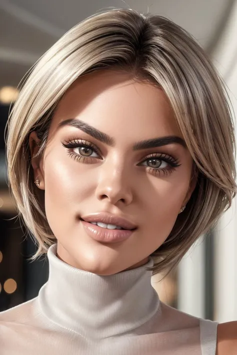 headshot of S243_LizaDriati,a gorgeous woman,in a (mall:1.1),wearing a (turtleneck:1.1),smiling,(4k, RAW photo, best quality, depth of field, ultra high res:1.1),(absurdres, intricate, photorealistic, masterpiece, ultra-detailed:1.2),