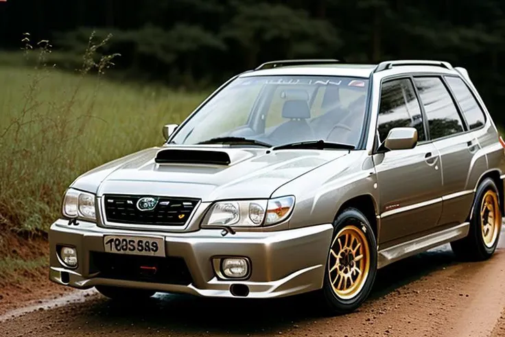 SILVER SUBARU RALLY FORESTERSF5, high quality photograph, bokeh, analog, depth of field, portra 800 film, (((NFS))), (((Need For Speed))), <lora:FORESTERSF5:0.6>