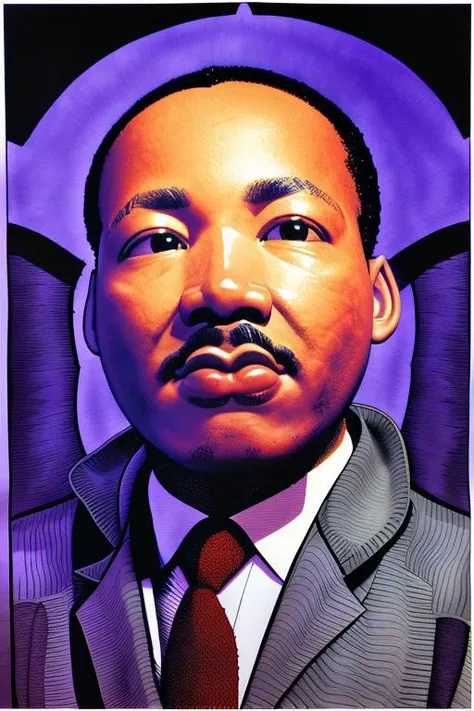 portrait of (Martin Luther King jr), intricate, detailed
jubbslineart_v2