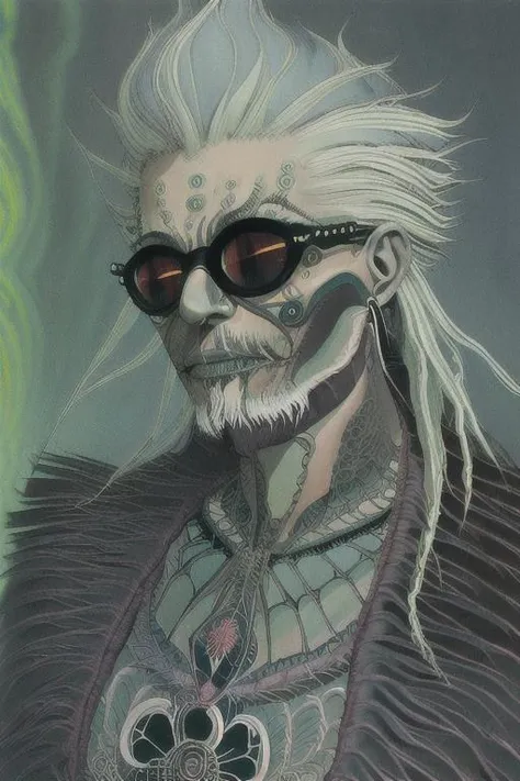 portrait of a male lich, old, evil, long flowing hair, glasses, dark, (green skin:1.2), high-tech skull implants, (blue flames:1.2), glow, skeletal
detailed, intricate
(jubbslineart_v2:1.3)