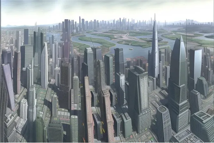 megacity, humongous skyscrapers, large desert, glass, metal, tiltshift, intricate, detailed
(jubbslineart_v2:1)