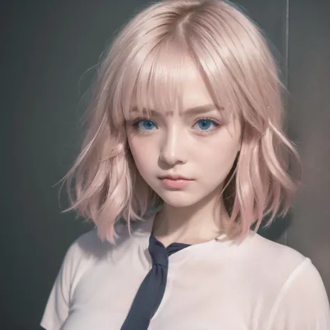 wowo,1girl,solo,blue eyes,(pink hair:1.2),(upper body:1.2),school uniform,blonde hair,bangs,<lora:wowo:0.5>,