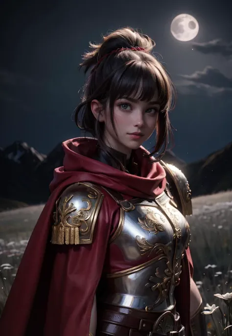 (masterpiece, best_quality, ultra-detailed), 8K, female Roman Soldier face, (smiling:0.6), cinematic lighting