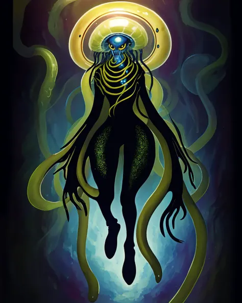 masterpiece,absurdres,best quality,solo,jellyfish,eldritch abomination,eldritch horror jellymon looking for souls to consume,art by h.p.lovecraft,eldritch abomination,full body,<lora:Jellymon15:1>