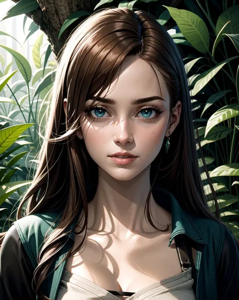 ((masterpiece), best quality, high quality, professional quality, highly detailed, highres, perfect lighting, natural lighting), Thief, Oracle, Average Height, Sculpted, Triangular Face, Olive Skin, Auburn Hair, Blue Eyes with Green Flecks, Long Nose, Thin Lips, Sharp Chin, Verdi, Short, Undercut, An ancient, mystical ruin, hidden deep in a dense, overgrown jungle