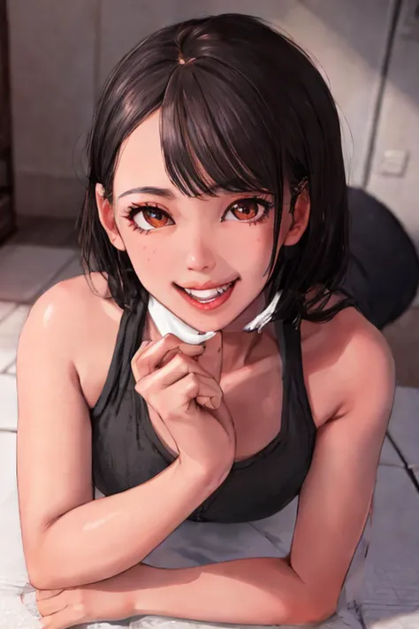 (masterpiece, best quality, beautiful quality, photorealistic, looking at viewer, detailed lighting, extremely detailed skin, extremely detailed teeth, shadows, 8k:1.2), (a picture of a woman, 1girl, yoga, yoga mat:1.2), <lora:Sarina Kashiwagi:0.8>, <lora:add_detail:1>