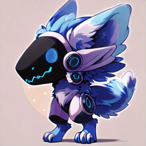 Character: Protogen ( Furry Specie ) with White Total Part skin, Eyes Visor Cyan, Ears Inside Total part Cyan and blue liters
Clear Visor Face/ Eye 
Fluffy Tail
Tail White
Total part White
Full Body