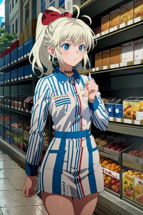 (Masterpiece:1.4), (best quality:1.2), <lora:Bloodstone_Fino-000046:1>, 1girl, finostoreuniform