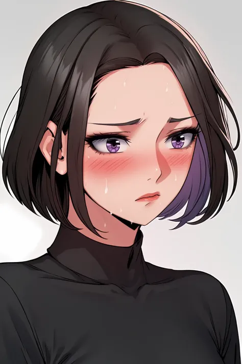 masterpiece, best quality, high quality, <lora:SeoyeonYoo:0.8> SeoyeonYoo, solo, blush, shirt, closed mouth, sweat, grey background, lips, portrait, SucSysStyle