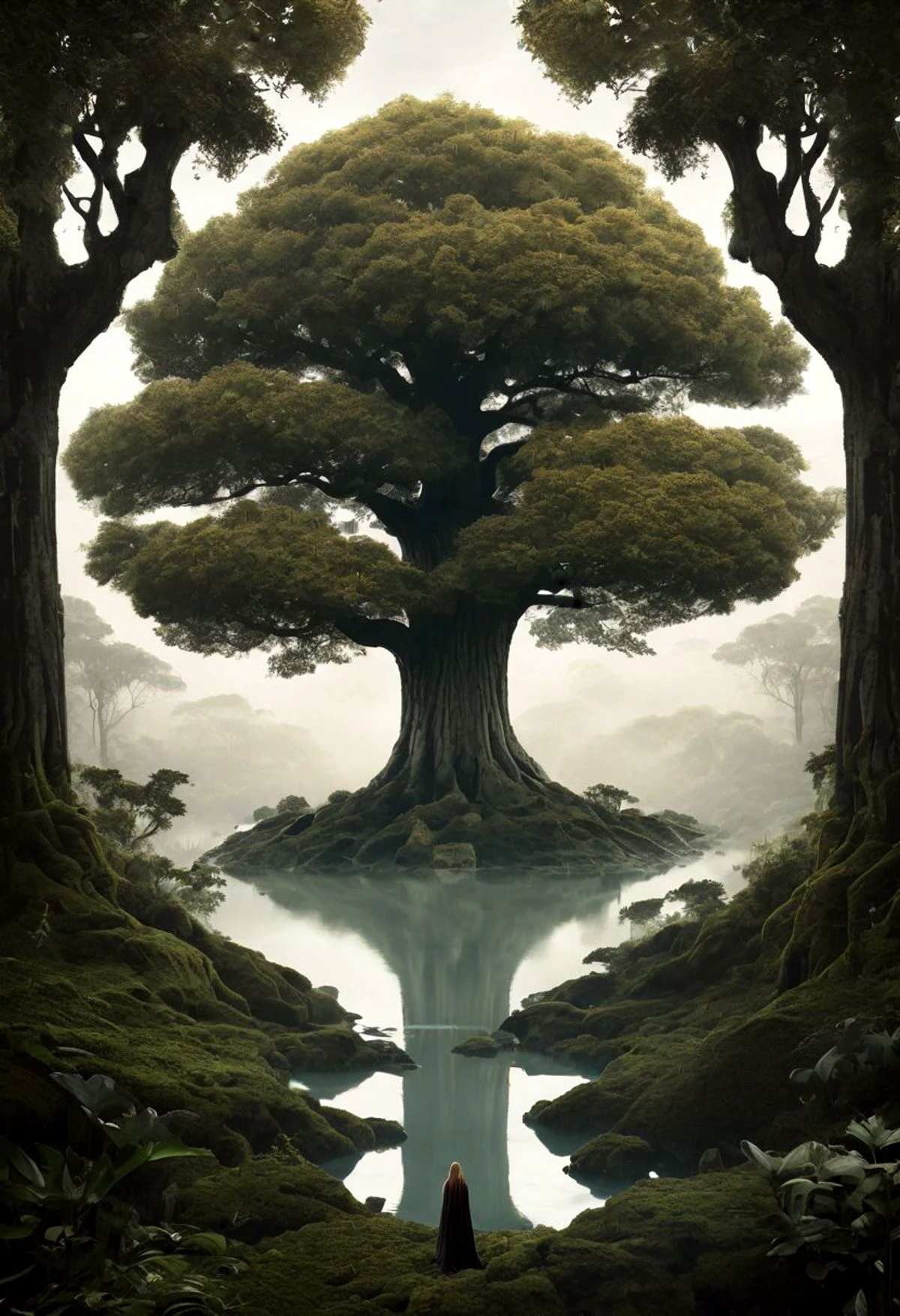 NSFW, art by Eleanor Vere Boyle and Andreas Untersberger, hantu ulat sutera
adaptive and halcyon atmosphere with dispersion, refined details, tree,
(brown and ivory dark green colors:0.1), (center composition, symmetry:0.1), style by nty