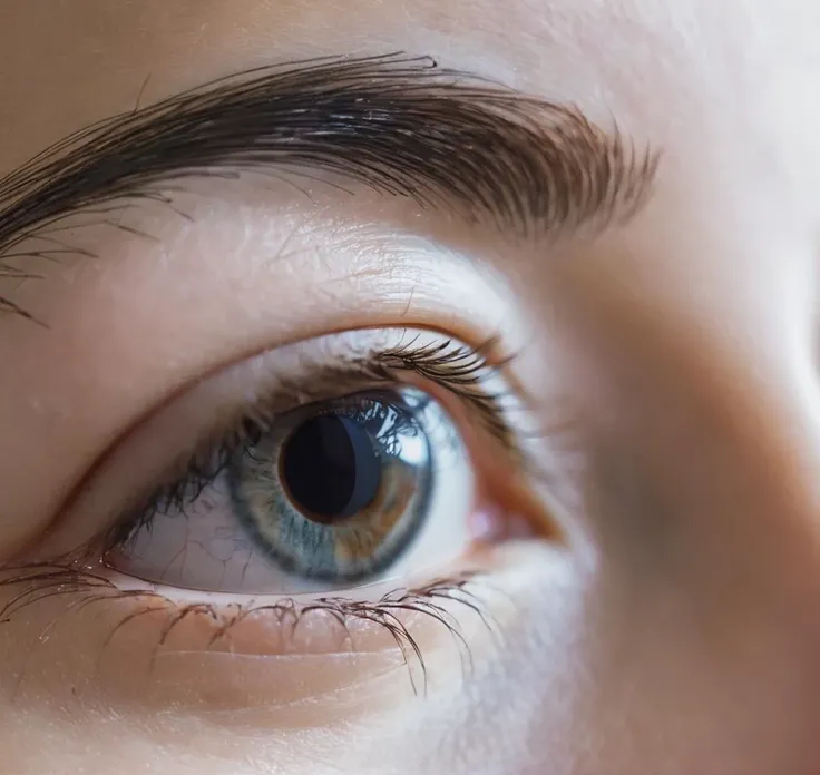 closeup on eye