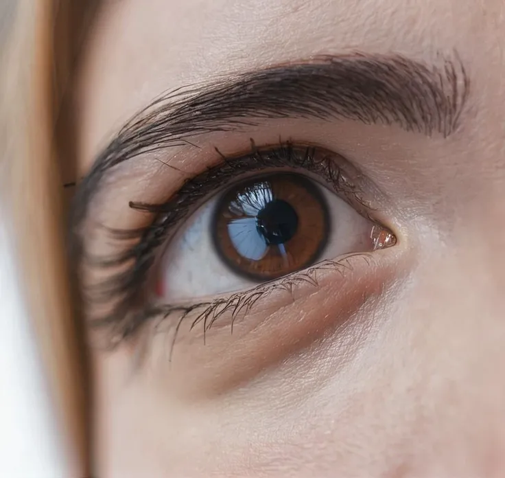 closeup on eye