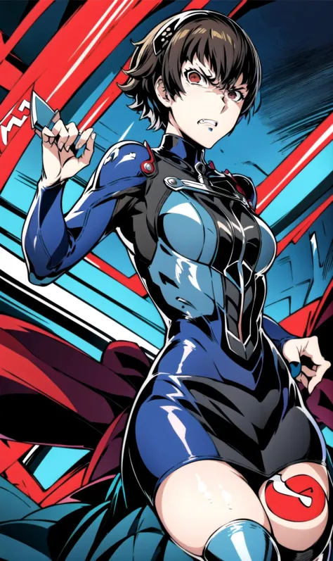 ((in the Style of Studio Trigger)), (((makoto, queen, Persona 5, Looking Disgusted,angry, ))), ((medium long shot, low angle, looking at viewer, motion,)), eyecatch, <lora:ttgl-eyecatch-original:0.5>
masterpiece, best quality, hyperrealistic, extremely detailed, highly quality, 4k, sharp focus,professional photograph, sharp focus, award winning, cinematic lighting, octane render, unreal engine, volumetrics dtx, <lora:dsmakoto-v2:0.9> <lora:LookingDisgusted_V1:0.7>