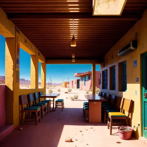 small desert town cantina in northern mexico (SouthOfTheBorderSD15:0.8)
(masterpiece:1.1) (best quality) (detailed) (intricate) (8k) (HDR) (wallpaper) (cinematic lighting) (sharp focus)