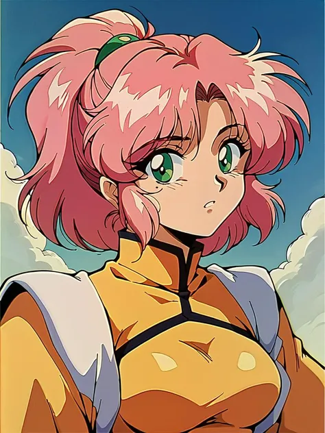 score_9, score_8_up, score_7_up, score_6_up, score_5_up, score_4_up, source_anime, BREAK
1girl, medium breasts, pink hair, medium hair, ponytail, green eyes, oldschool, retro artsyle
<lora:Pony_OldSchool:1>