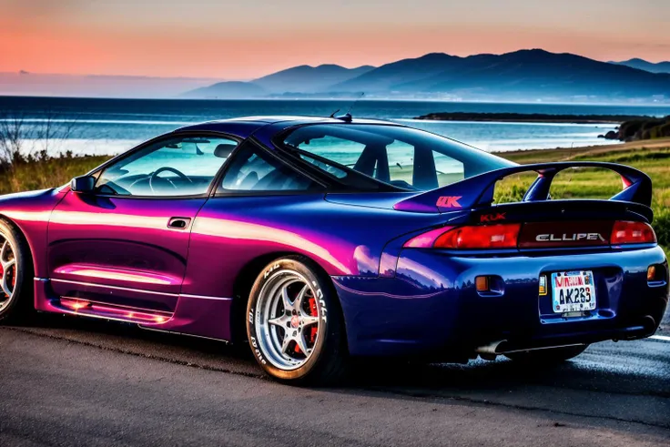 ECLIPSEGSX masterpiece,best quality,official art,extremely detailed CG unity 8k wallpaper,illustration, TUNED RALLY car, bright, sports car, vehicle focus, road, need for speed,NFS, moving, wet, NIGHT,neon lights,drift, <lora:ECLIPSEGSX:0.8>