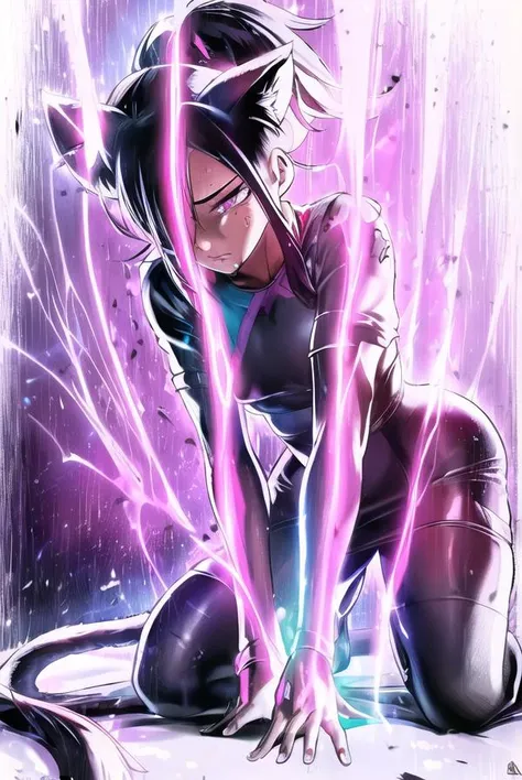 proportional eyes, (masterpiece, off-putting colors:1.3), hyper realistic, extremely detailed, hyper detailed, soft lighting, detailed background, white background, efect-disintegrate, 
 ,disintegrate effect, particle, 1girl, strokes, kneeling and praying, crying, cat ears, tail, 
<lora:efect-disintegrate-10:0.7>