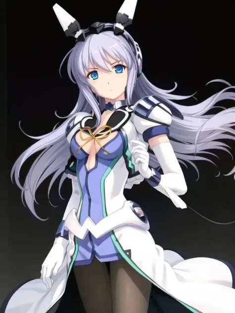 (hyper extreme detailed),(masterpeace),(hyper extreme),(photorealistic),CG,(colour:1.2), beautiful lighting,light from the front,solo, Symphonic_Sugar,light blue hair,navy blue eyes,hair ornament,long hair,white long glove,light blue short dress,black pantyhose,high heel, petite,<lora:Symphonic_Sugar:1>