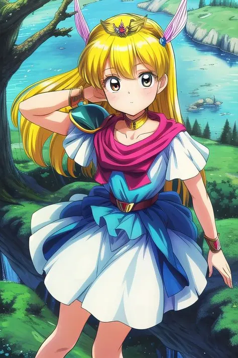masterpiece, best quality,ultra detail, <lora:anmnr01:0.3> <lora:add_detail:0.5>,<lora:GoodHands-vanilla:0.8>girl, petite<lora:princess_v1_locon:0.8>,magical princess,navy skirt,stylish pose,forest,from above