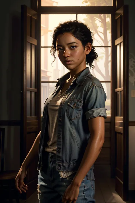 ((ultra detailed, masterpiece, absurdres))
<lora:TLOURiley:0.9>
TLOURiley, 1girl, solo, very dark skin, brown eyes, black hair, cowboy shot, in front of _Backgrounds 1__