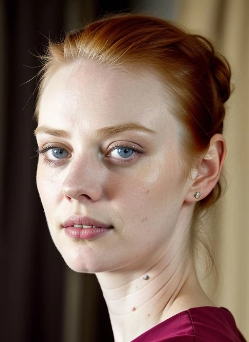 close up portrait of sks woman , by Flora Borsi, style by Flora Borsi, bold, bright colours, ((Flora Borsi)), by Jimmy Nelson, <lora:lora-small-deborah-ann-woll-v1:1>