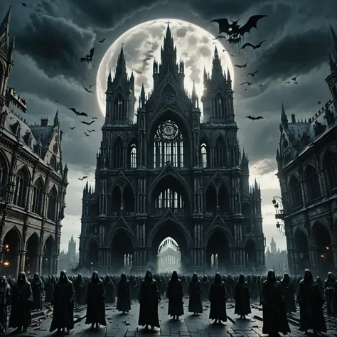 dark fantasy, ghostlystyle,<lora:JuggerCineXL2:0.8>,<lora:dark_fantasy_art:1>,<lora:xl_more_art-full_v1:0.7>, <lora:SDXLGhostStyle:0.6>,A dystopian cityscape with gothic architecture, under a perpetual eclipse, with shadowy figures roaming the streets and an oppressive atmosphere, cinematic, intricate, ultra detailed, 8k, uhd,
