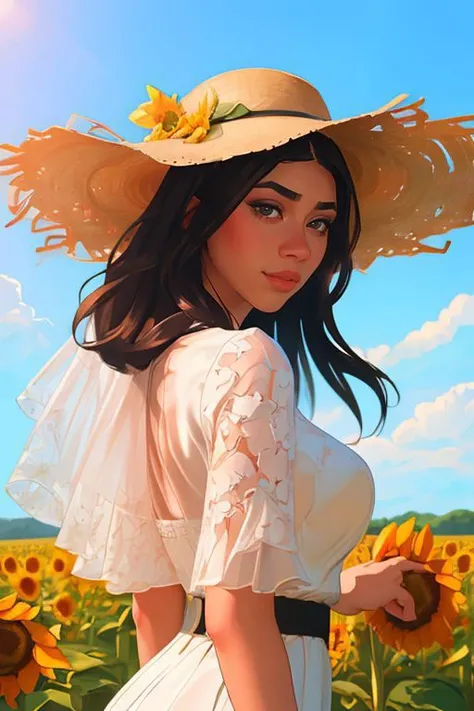DEN_violet_myersMK2,
walking through a field of sunflowers wearing a summer dress and sun hat, field, sunflowers, summer, scenic,
bokeh, f1.4, 40mm, photorealistic, raw, 8k, textured skin, skin pores, intricate details  <lora:epi_noiseoffset2:1>, epiCRealism, <lora:ClothingAdjuster3:-1.0>
