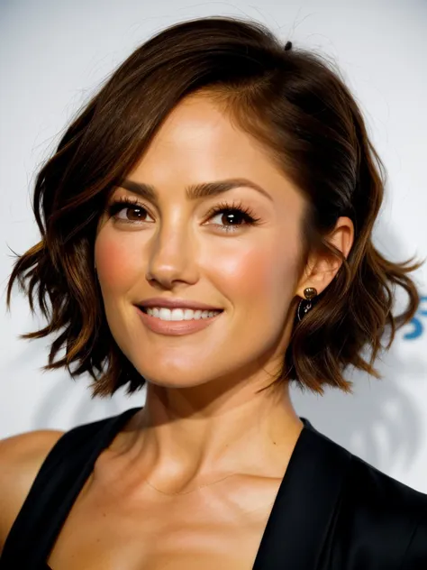 photo of <lora:sd15_locon_MinkaKelly_24_v1-000014:.9> MinkaKelly, focus on eyes, close up on face, grinning, hair styled as Curly Lob, vignette