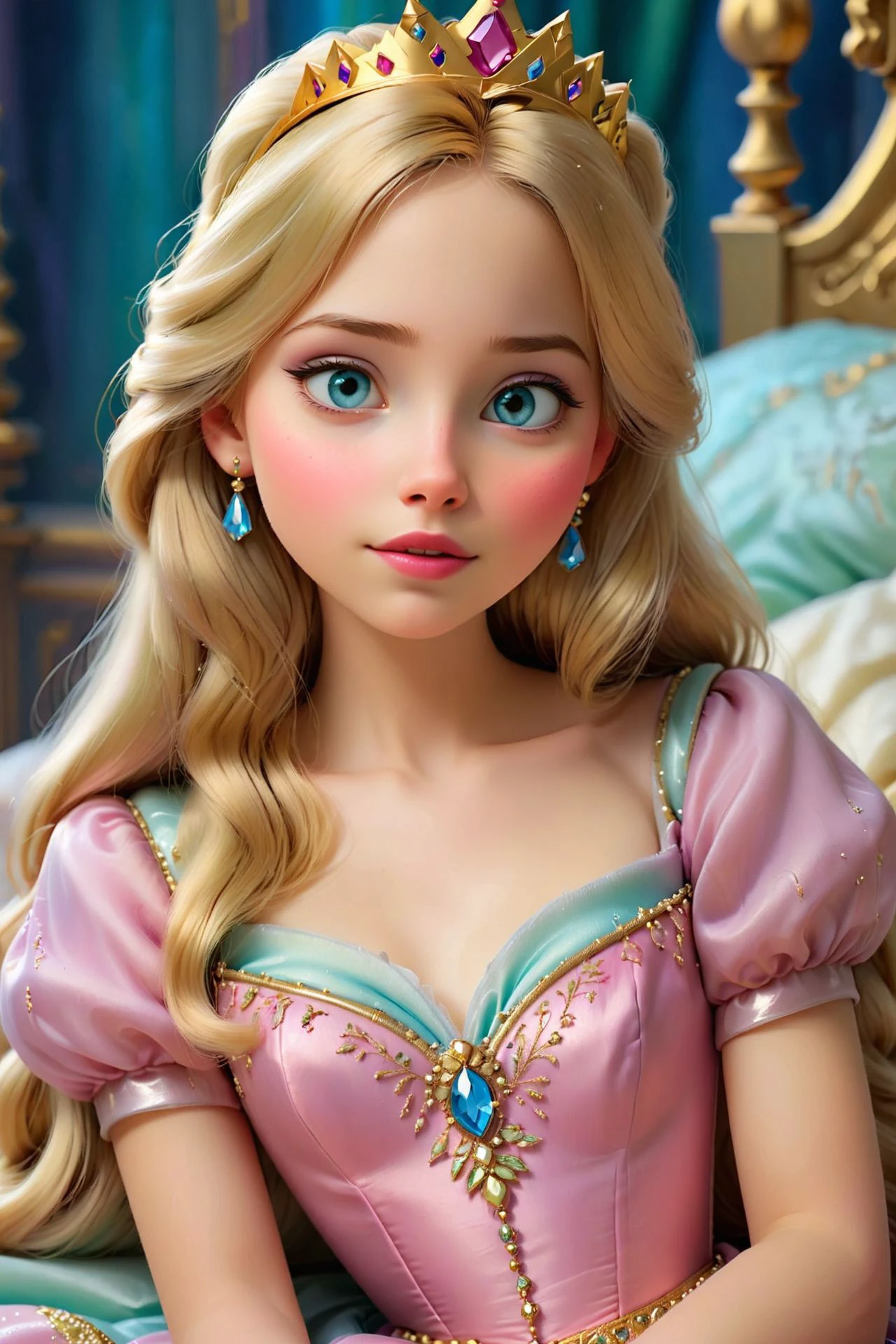 18yo portrait, sensual, enticing, porny
<lora:Cine Princesses:1> Aurora, sleeping Beauty Princess