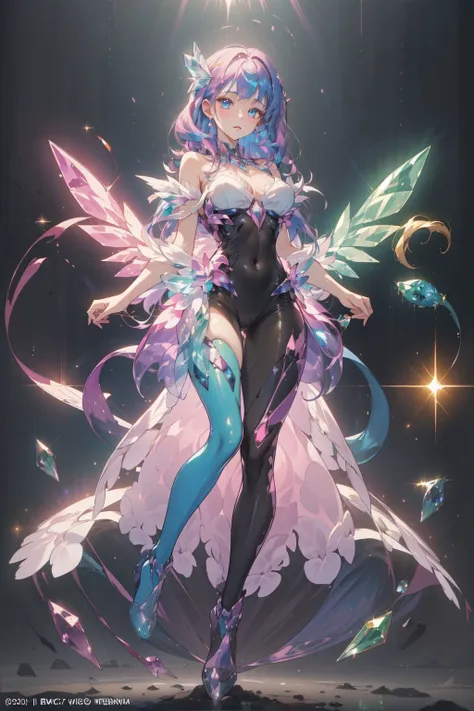 A stunning surreal illustration featuring an Aztec queen and her mist-shrouded vampire kingdom, rendered in mesmerizing bioluminescent neon watercolor hues, reminiscent of an ethereal dreamscape, bathed in a canvas of crystals, evoking an air of mystical opulence. The ancestral silhouette portrait, glows with an otherworldly luminescence, radiating an aura of enchantment. This ultra-high-resolution masterpiece embodies a harmonious blend of mystical realism and fantasy, pulsating with iridescent hues of blue, violet, and green, inviting the viewer to step into her mystical realm.