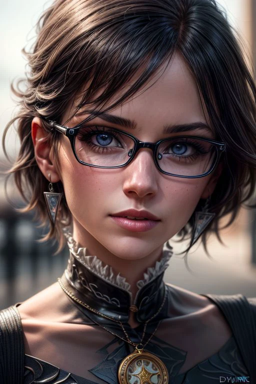 eyes,<checkpoint:divineelegancemix_V9:0.85>,<lora:more_details:1.2>, ((full view)),
((close up face)), dynamic poses, ((best eyes)) solo, (bayonetta2), 1girl, bodysuit, makeup, lipstick, short hair, jewelry, glasses, amulet, elbow gloves, ultra high res, (photorealistic:1.4), high resolution, detailed, raw photo, rich colors, hyper realistic, lifelike texture, dramatic lighting, unreal engine, photorealistic, photo, realism, high contrast, photorealistic, 8k, HD, high definition, detailed realistic, detailed, skin texture, hyper detailed, realistic skin texture, ((HD, clear, sharp, in focus))