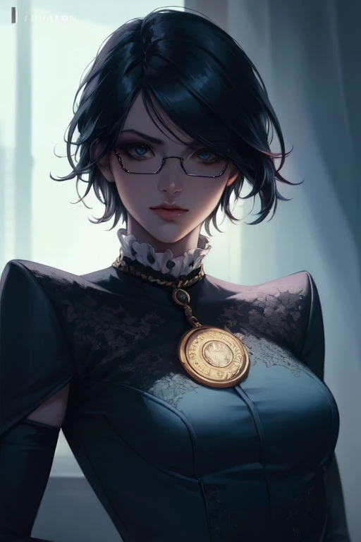 <checkpoint:divineelegancemix_V9:0.85>, ((perfecteyes eyes)),<lora:more_details:1>,((full view)) dynamic poses, sexy face, ((best eyes)) solo, bayonetta2, 1girl, bodysuit, makeup, lipstick, short hair, jewelry, glasses, amulet, elbow gloves, ultra high res, perfecteyes eyes, (photorealistic:1.4), high resolution, detailed, raw photo, rich colors, hyper realistic, lifelike texture, dramatic lighting, unreal engine, photorealistic, photo, realism, photorealism, high contrast, photorealistic, 8k, HD, high definition, detailed realistic, detailed, skin texture, hyper detailed, realistic skin texture, ((HD, clear, sharp, in focus))