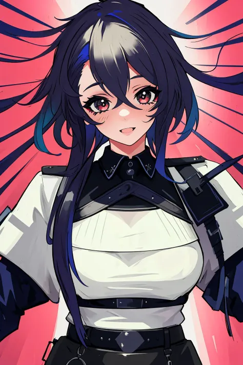 girl,sweater,police outfit, <lora:Foch:0.6>, colorful theme, (best quality, high quality, high resolution), ultra-detailed, highly detailed face features, absurdres, highly detailed face features, see through shirt, best photo,high quality illustration