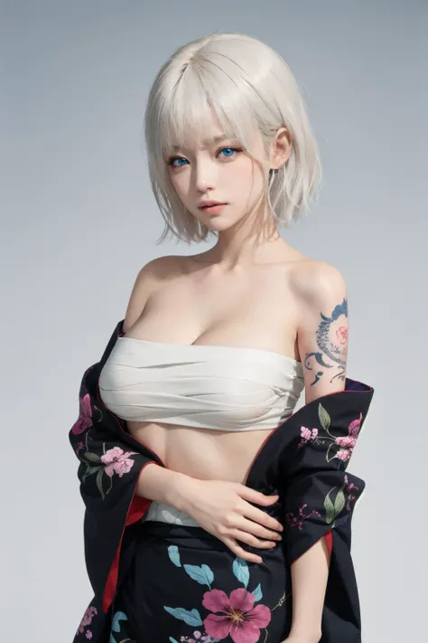 nsfw, 1girl, nude, (masterpiece: 1.4), (8K, realistic, raw photo, best quality: 1.4), skirtlift, strip naked, ninja, nipple areola shape clear, beautiful breasts, Japanese girl, beautiful cute face, (real face: 1.4), perfect pussy, beautiful hairstyle, realistic blue eyes, beautiful detail eyes, (real skin: 1.3), beautiful skin, attractive, ultra high resolution, ultra realistic, cinematic lighting, white colored hair, short hair, ancient Japan, ninja uniform, katana sword, after sex, in a tatami room