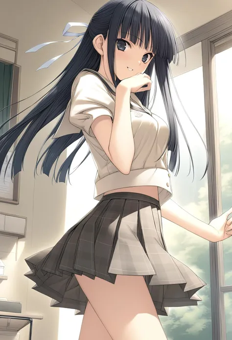 From below ,upskirt,,Full body,Beautiful legs,1girl,standing, (((wind))),outdoors,looking afar,((( wind lift))),white lace panties ,beautiful thighs,looking at viewers, anime coloring,(((reina kousaka, Kitauji High School , serafuku, blue sailor collar, Pink neckerchief))), looking at the viewer, closed mouth,  blurry,(figure:0.8), (detailed and beautiful eyes:1.6), highly detailed face, perfect lighting, Highly detailed CG, (perfect hands, perfect anatomy),masterpiece,High resolution,anime key visual,detailed and beautiful eyes,highest  quality,unity 8k wallpaper,super dense skin,white skin,best quality, Wallpaper,8k,Kyoto animation,Ultra detailed eyes,growing eyes,detailed face,high detailed hair,highest quality,holding music instrumental,trumpet,
