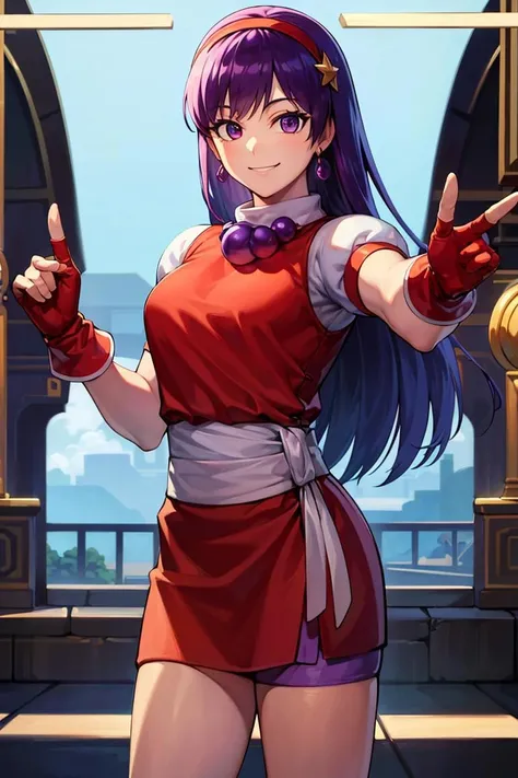 ((masterpiece,best quality)), absurdres,
<lora:Athena_Asamiya:0.7>, Athena_Asamiya, 
solo, smiling, looking at viewer, cowboy shot, 
cinematic composition, dynamic pose,