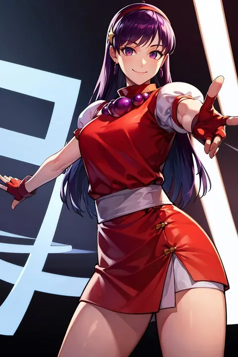 ((masterpiece,best quality)), absurdres,
<lora:Athena_Asamiya:0.7>, Athena_Asamiya,
solo, smiling, looking at viewer, cowboy shot,
cinematic composition, dynamic pose,