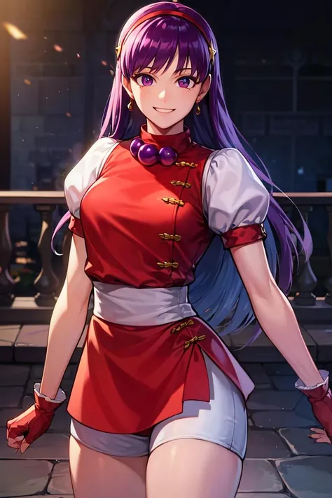 ((masterpiece,best quality)), absurdres,
<lora:Athena_Asamiya:0.7>, Athena_Asamiya,
solo, smiling, looking at viewer, cowboy shot,
cinematic composition, dynamic pose,