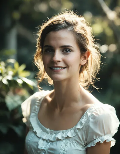score_9, score_8_up, score_7_up, ohwx, 1girl, slim, realistic, light smile, frilled shirt, <lora:CrunchyBanana_PONY_DORA_Emma_Watson:0.9>, rating_safe