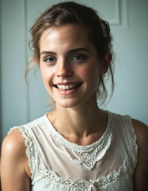 score_9, score_8_up, score_7_up, ohwx, 1girl, slim, realistic, happy, blouse, <lora:CrunchyBanana_PONY_DORA_Emma_Watson:0.9>, rating_safe