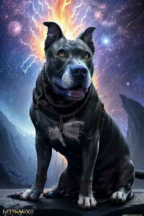 a high quality masterpiece image of a mostly (fearless:1.25) (<lora:Malu:1> dog:1.35) starring in the movie: "(Guardians of the Galaxy:1.1)" (2014), (movie poster:1.3), cybernetics, background is sci-fi alien worlds fantasy art, (space flames:1.2), mythical robots, Canon EOS 5D Mark IV, UHD 4k, award winning photography, soft bokeh, sharp focus, vibrant purple colors, ultrarealistic, masterpiece, trending on Artstation, featured on pixiv, cinematic lighting, hyper detailed, 8 k, unreal engine 5, intricate details, Wayne Barlowe, Larry Elmore, Tim Hildebrandt, Donato Giancola, Andreas Rocha, Bruce Pennington, Artgerm, vivid colors