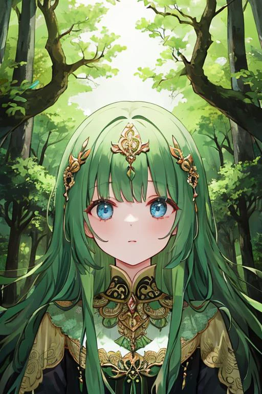 woman in a mythical forest, masterpiece, perfect face, intricate details, horror theme, raw photo, photo unp